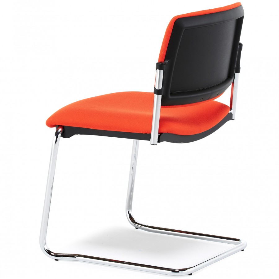 Morello Upholstered Chrome Cantilever Chair